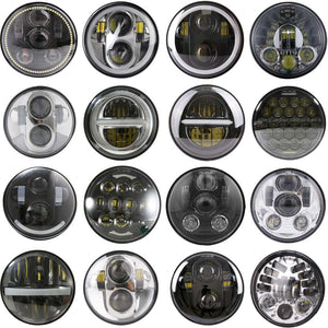 2019 New style Chrome 5.75 Inch LED Headlight 5 3/4" led DRL 50W motorbike headlights for  Sportster 883 XL883 FXCW