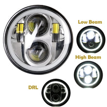 Load image into Gallery viewer, 2019 New style Chrome 5.75 Inch LED Headlight 5 3/4&quot; led DRL 50W motorbike headlights for  Sportster 883 XL883 FXCW