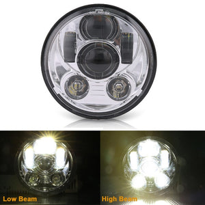 2019 New style Chrome 5.75 Inch LED Headlight 5 3/4" led DRL 50W motorbike headlights for  Sportster 883 XL883 FXCW