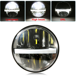 2019 New style Chrome 5.75 Inch LED Headlight 5 3/4" led DRL 50W motorbike headlights for  Sportster 883 XL883 FXCW