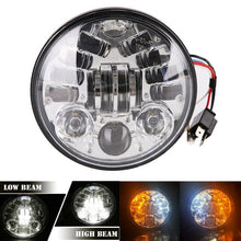 Load image into Gallery viewer, 2019 New style Chrome 5.75 Inch LED Headlight 5 3/4&quot; led DRL 50W motorbike headlights for  Sportster 883 XL883 FXCW