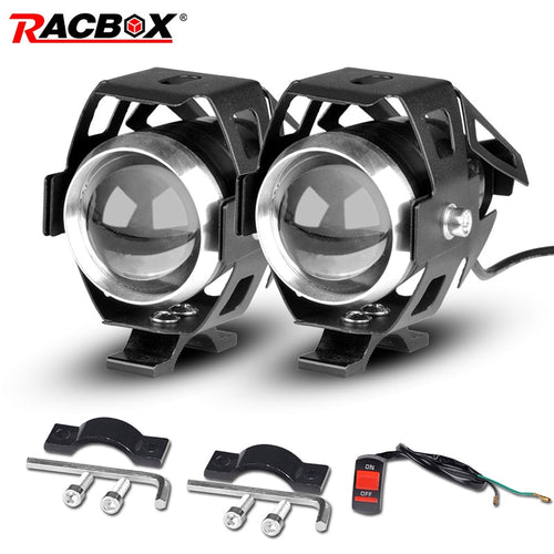 Motorcycle Headlights U5 led moto light DRL Headlamp Motorbike auxiliary Lamp Fog Spotlights Universal For suzuki ltz 400 12V