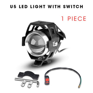 Motorcycle Headlights U5 led moto light DRL Headlamp Motorbike auxiliary Lamp Fog Spotlights Universal For suzuki ltz 400 12V
